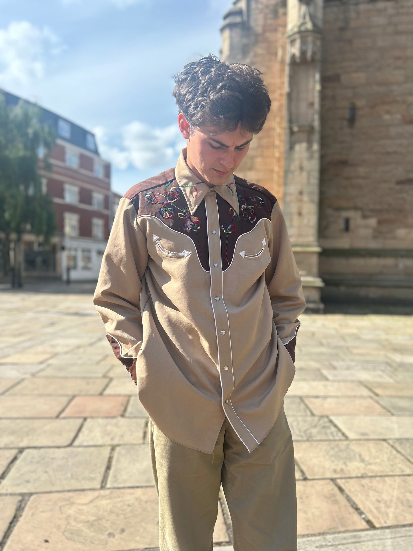 Vintage H Bar C Embroidered Western Shirt