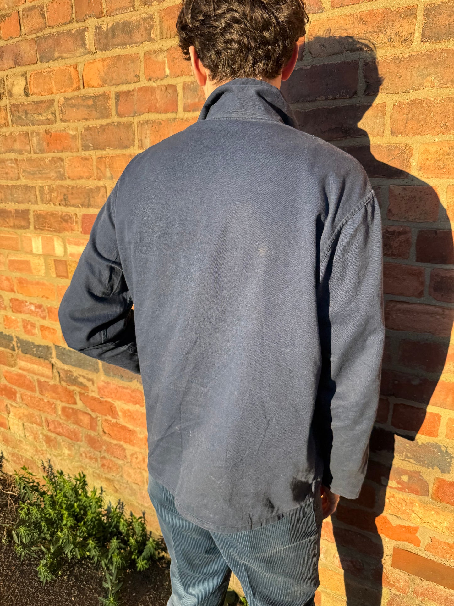 Classic Vintage Lightweight Work Chore Jacket Faded Blue Medium/Large