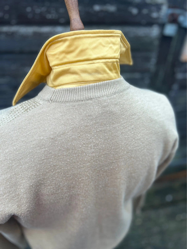 Vintage 1970s Gabicci Soulboy Style Northen Soul Beige Jumper Large
