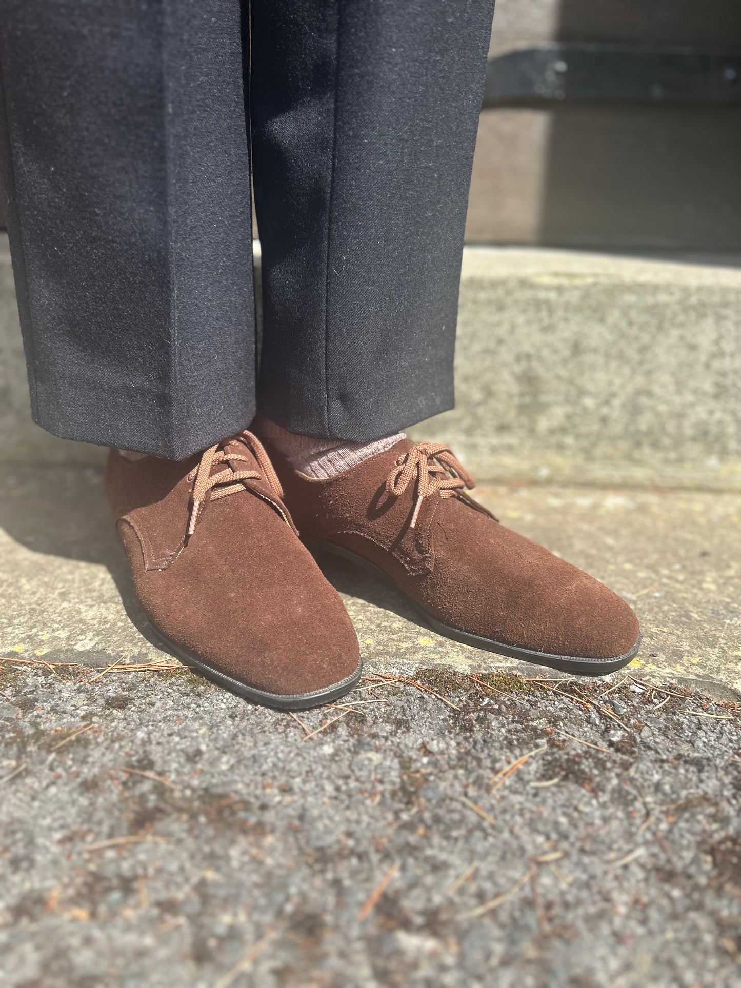 Vintage 1960s Style Men’s Clarks Suede Shoes Size 9