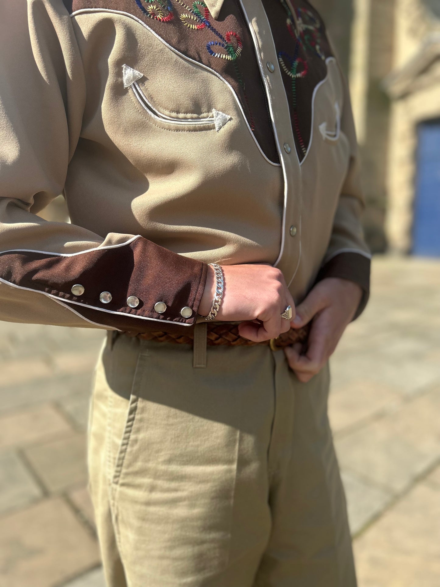 Vintage H Bar C Embroidered Western Shirt