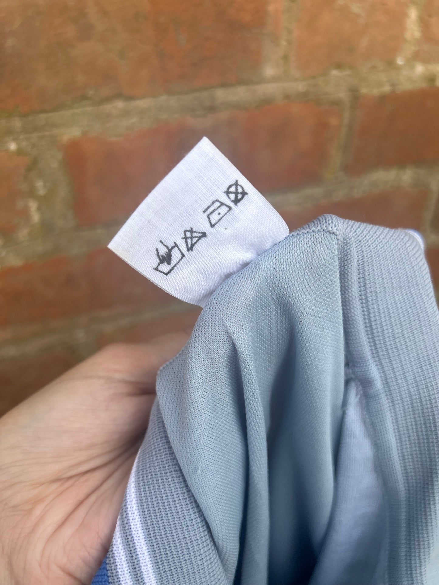 Vintage Blue Checkered Polo Shirt Extra Large