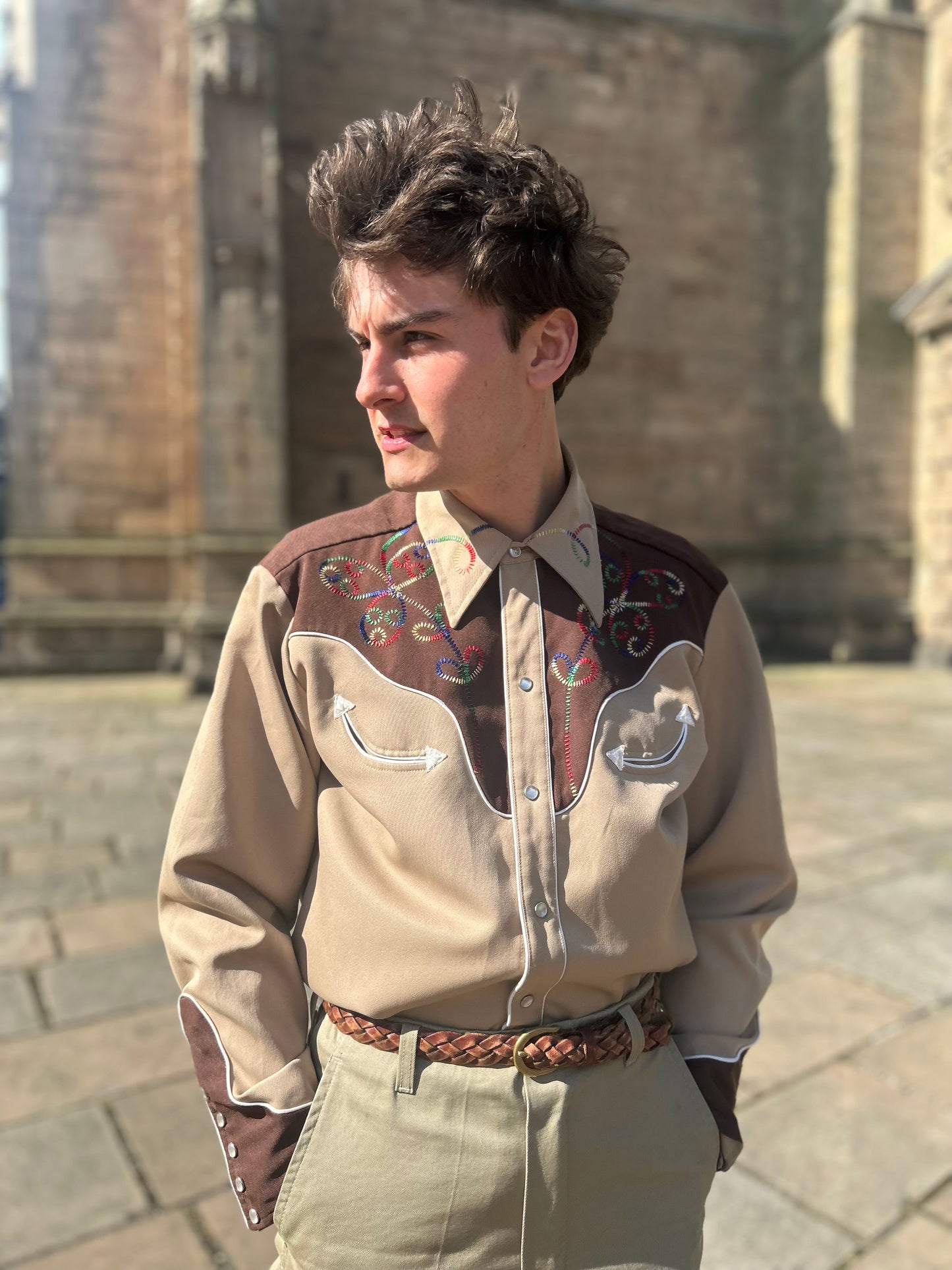 Vintage H Bar C Embroidered Western Shirt