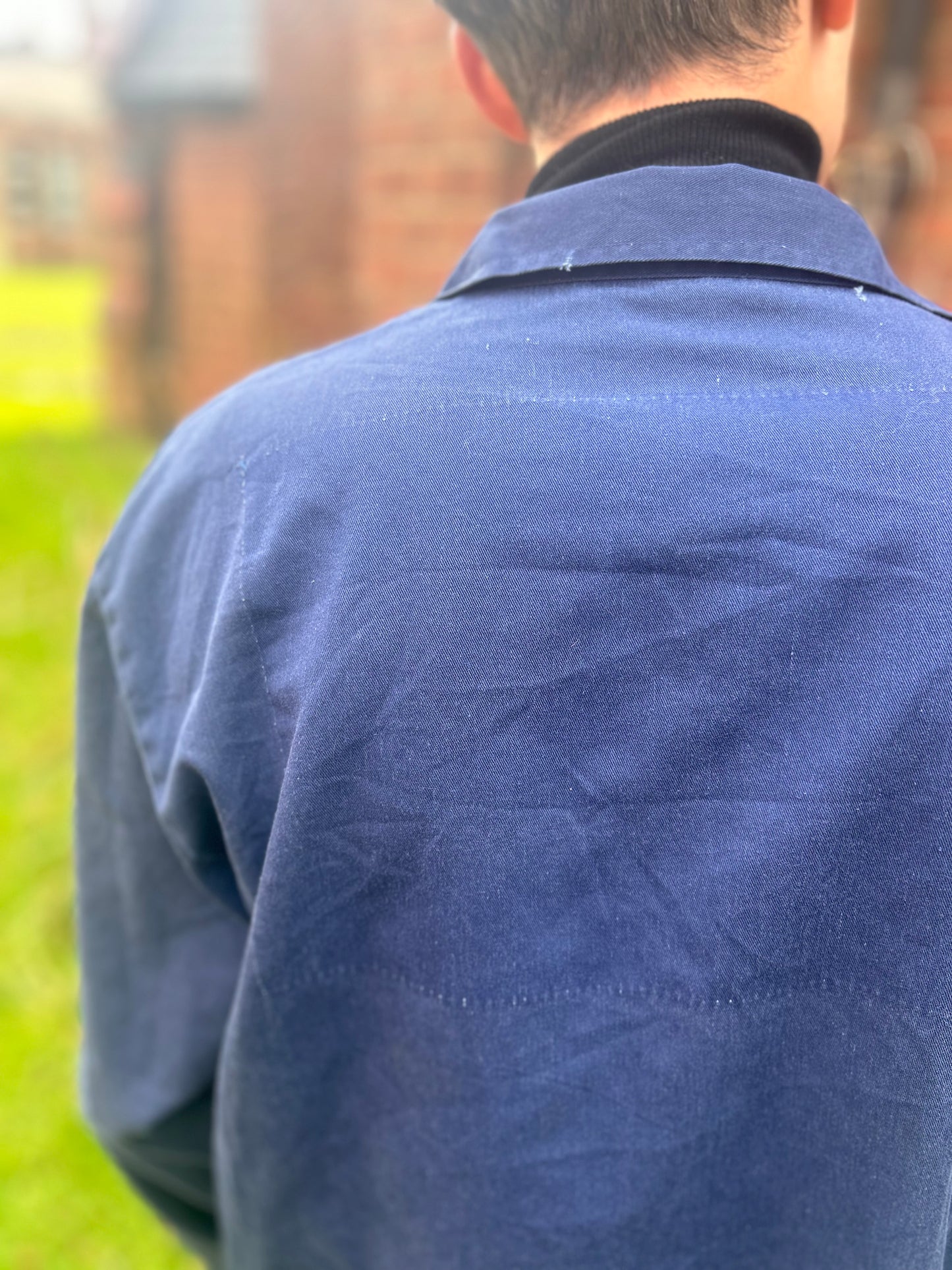 Vintage European Work Wear Blue Chore Jacket Large