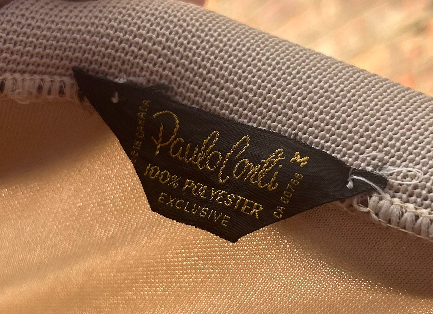 1960s Brown and Beige Collar Shirt with Pocket Detailing Medium