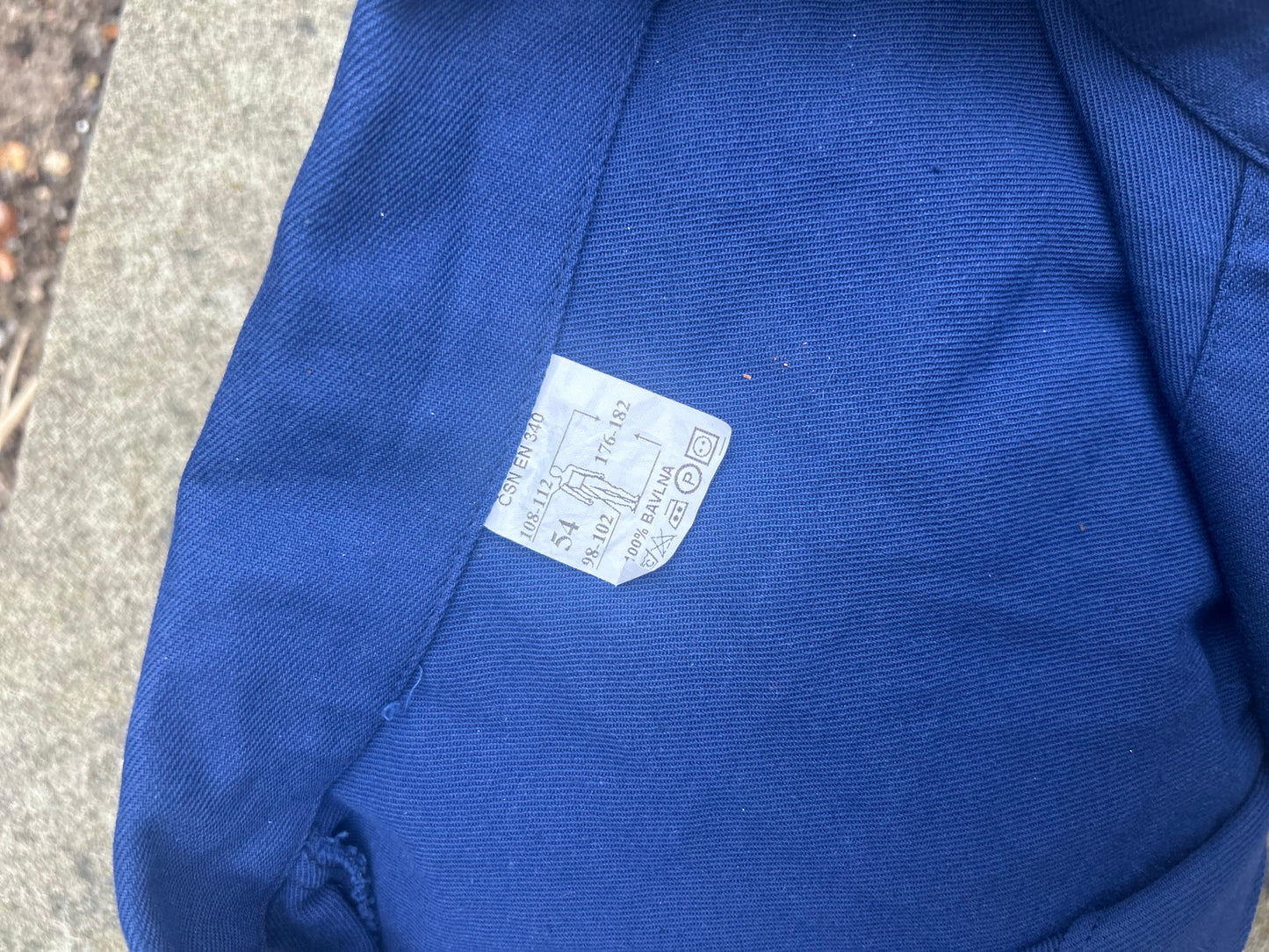Vintage European Blue Work Jacket Czech Locomotives Large