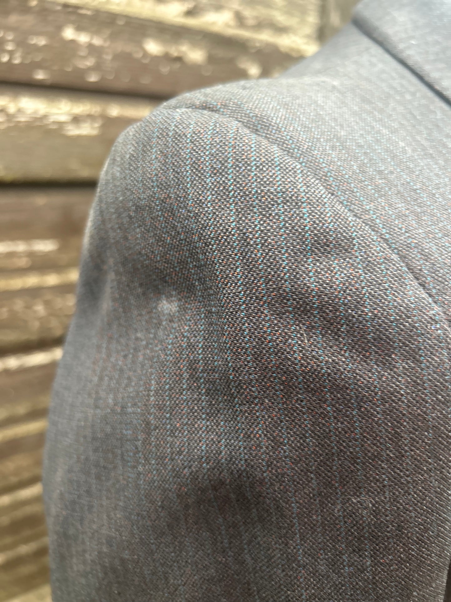 Vintage 1960s Striped Blazer Skinny Lapel Two Button Sydney Levy Made In Derby