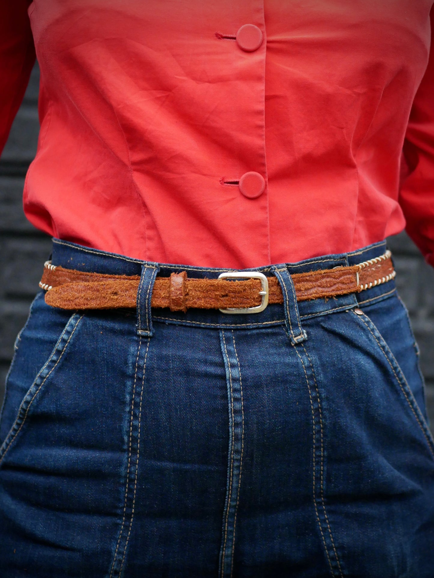 Well-Worn 50s Style Tack Edge Belt