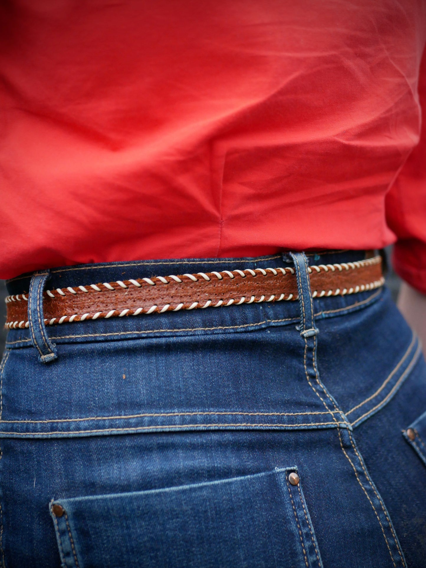 Well-Worn 50s Style Tack Edge Belt
