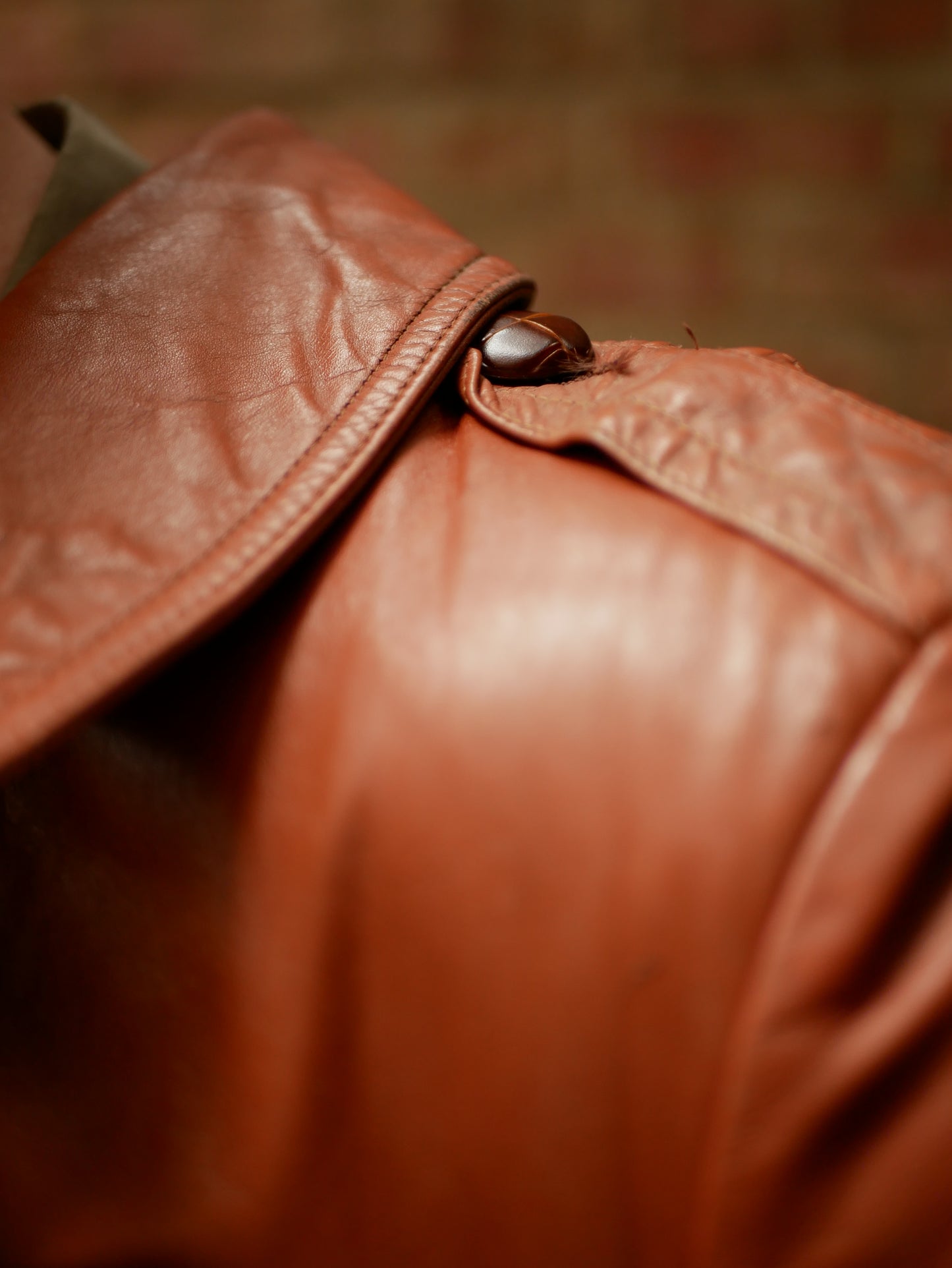 1970s American Mens Belted Leather Jacket