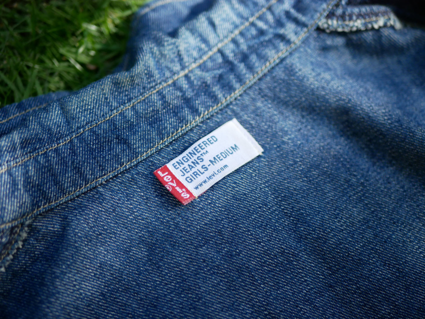 Vintage Womens Levi's Engineered Denim Shirt with Press Stud Long Sleeved Medium
