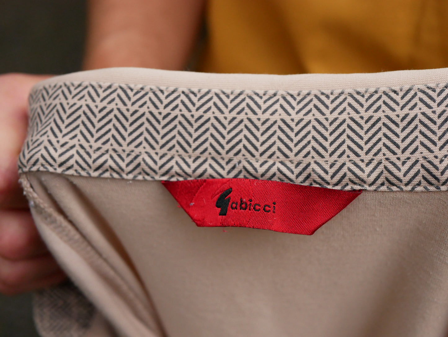 Vintage 1990s Beige Gabicci Polo Shirt with Pocket Detailing Extra Large