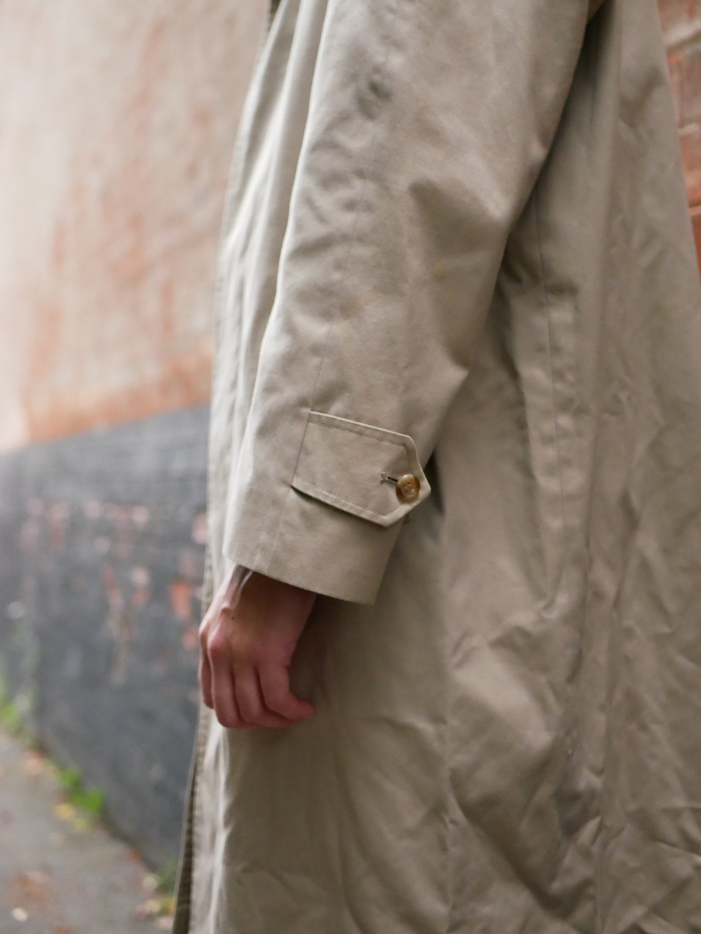 Classic Style Vintage Austin Reed Macintosh Overcoat Open Collar Large