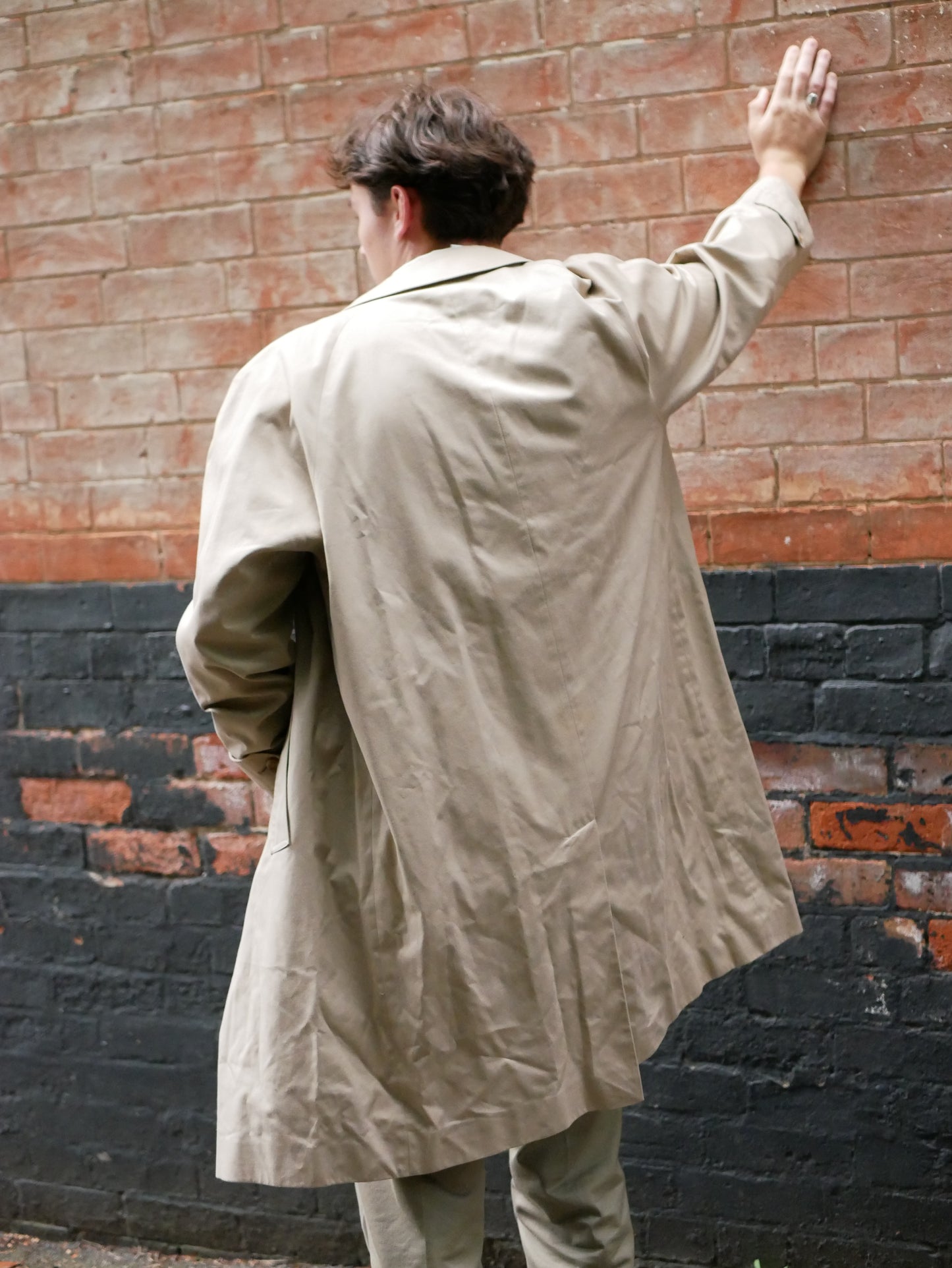 Classic Style Vintage Austin Reed Macintosh Overcoat Open Collar Large