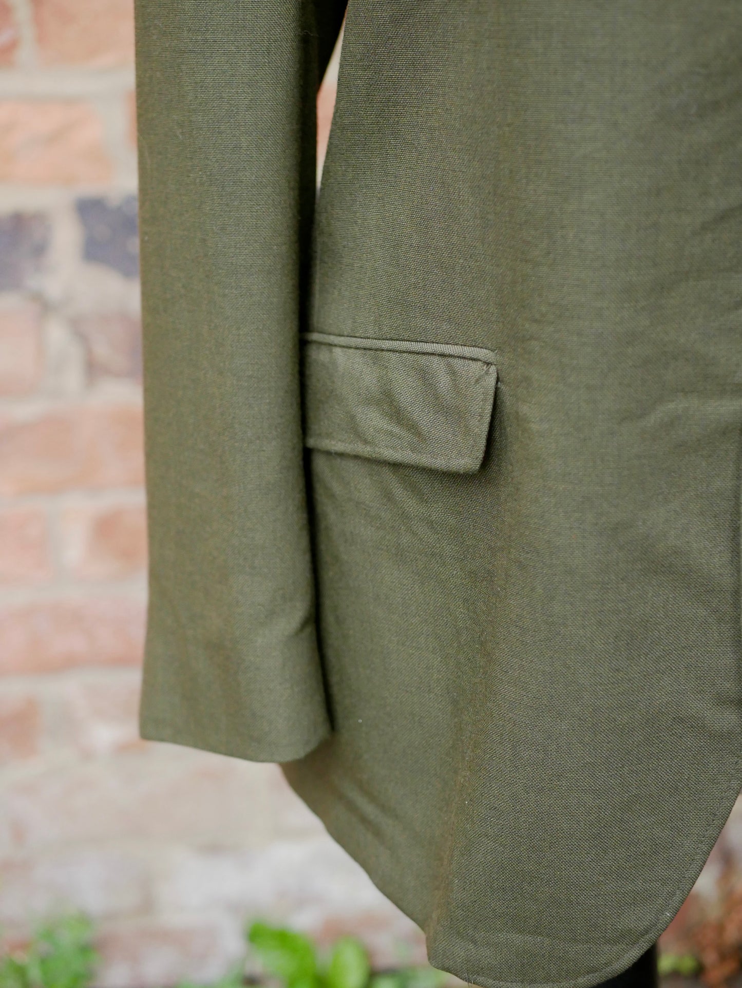 1960s Penneys Towncraft Moss Green Linen Suit Small