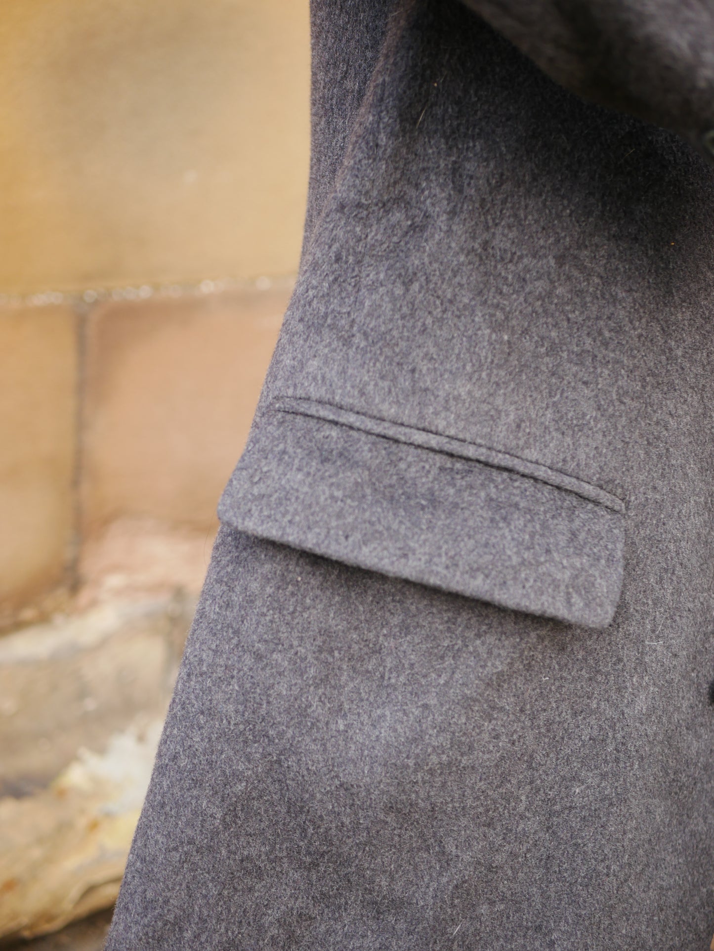 Classic Vintage Style Dark Grey Overcoat Jos. A. Bank Medium