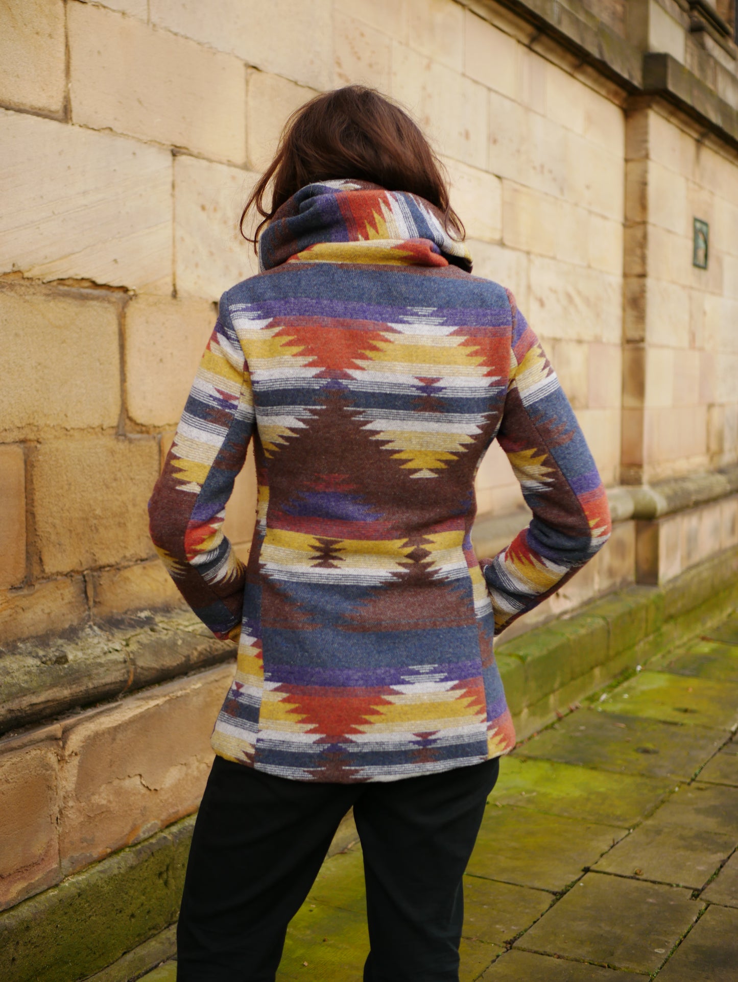 Vintage Western Inspired Hooded Jacket Unisex Small