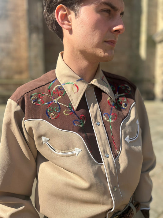 Vintage H Bar C Embroidered Western Shirt