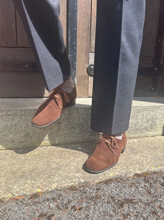 Vintage 1960s Style Men’s Clarks Suede Shoes Size 9